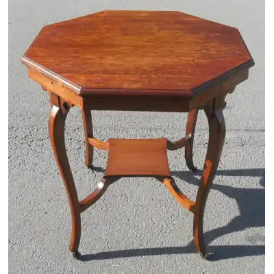 Edwardianischer Mahagoni-Achtecktisch – Antik, ca. 1900