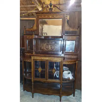 Spätvictorianisches Palisander-Sideboard mit Intarsien – Antik, ca. 1890