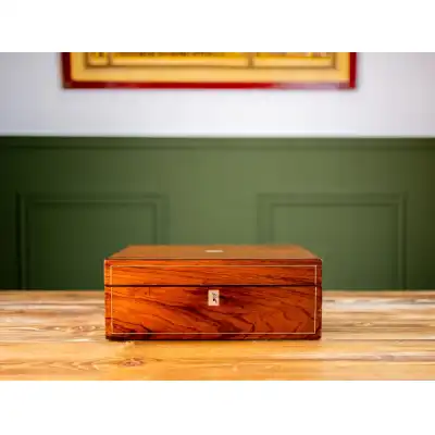 Antike Rosenholz Box aus der viktorianischen Epoche (ca. 1850)