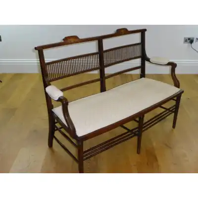Edwardianisches 2-Sitzer Sofa