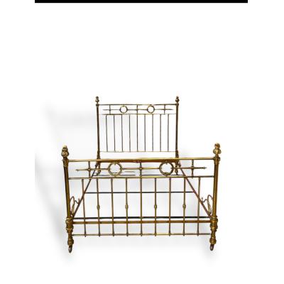 Antikes Messingbett – Doppelbett im klassischen Design, originaler Zustand