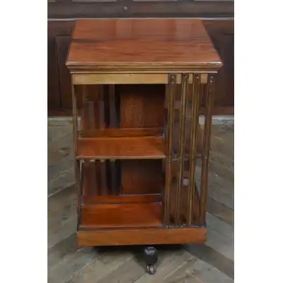 Drehbares Bücherregal Antik aus Mahagoni – um 1900