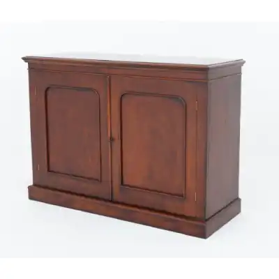 Antikes Victorian Mahagoni Side Cabinet mit zwei Türen – um 1860