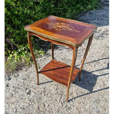 Inlaid Edwardian Table – Antiker Intarsientisch