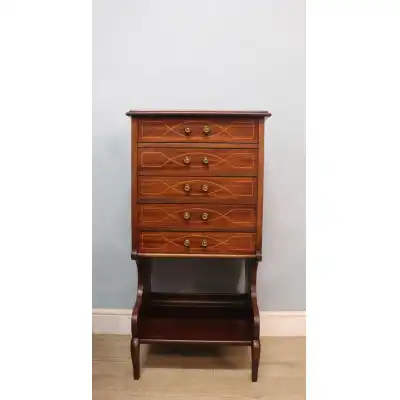 Antiker Edwardian Musikschrank aus Mahagoni – ca. 1900