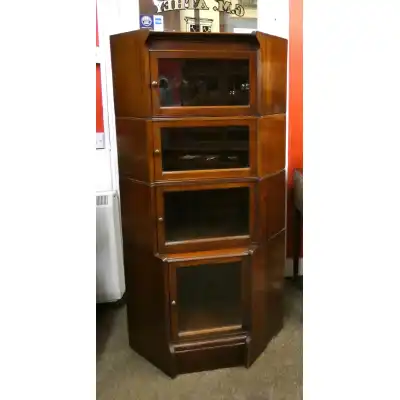 Eck-Bücherregal antik Mahagoni – Edwardian Stacking Bookcase um 1910