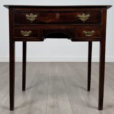 Massive Eiche Schreibtisch Antik mit Schublade