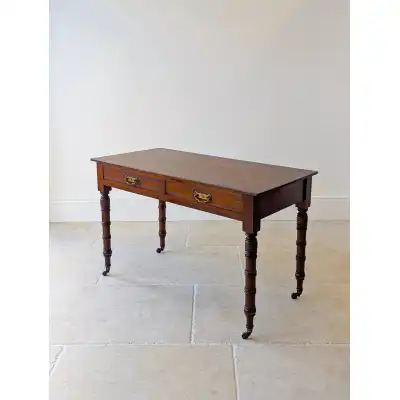 Viktorianischer Mahagoni Schreibtisch antik