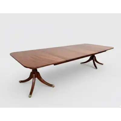 Großer Antiker Mahagoni Esstisch mit Ausziehfunktion aus dem 19. Jahrhundert