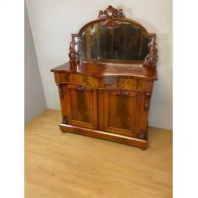 Sideboard Antik mit Spiegelaufsatz – 19. Jahrhundert