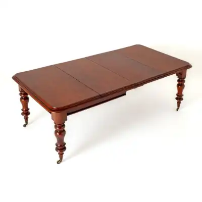 Viktorianischer Esstisch Mahagoni ausziehbar für 8 bis 10 Personen um 1860
