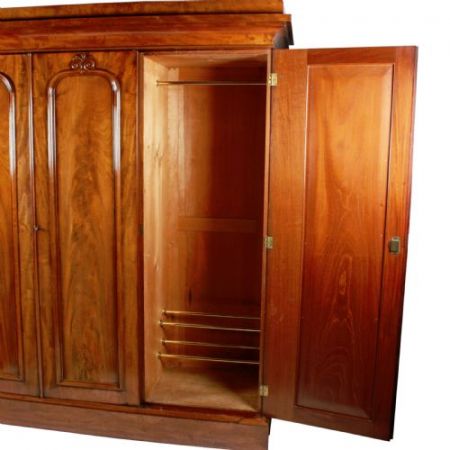Viktorianischer Mahagoni Kleiderschrank 3 Türen