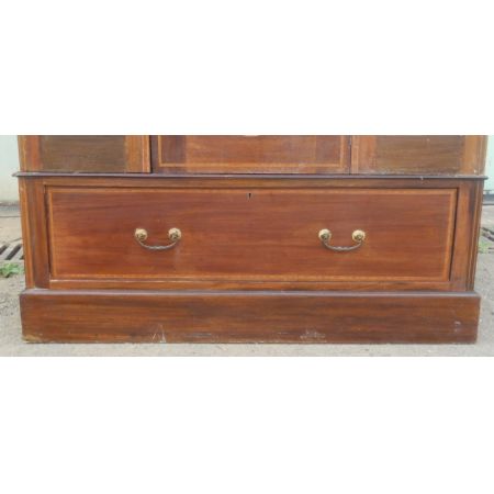 Edwardianischer Mahagoni Kleiderschrank zum Aufhängen