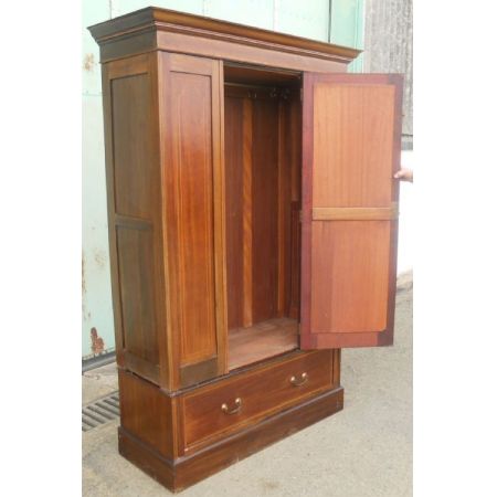 Edwardianischer Mahagoni Kleiderschrank zum Aufhängen