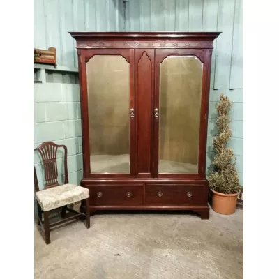 Antiker Mahagoni Kleiderschrank Edwardian ca 1900