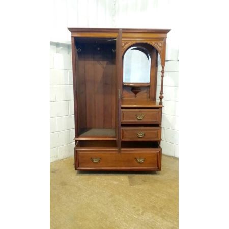 Antiker edwardianischer Mahagoni Kleiderschrank  um 1900
