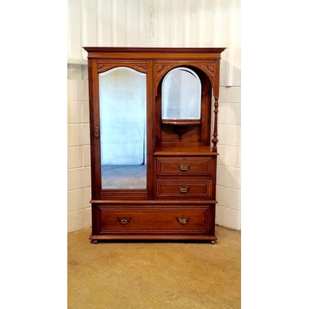 Antiker edwardianischer Mahagoni Kleiderschrank  um 1900