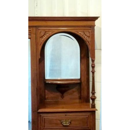 Antiker edwardianischer Mahagoni Kleiderschrank  um 1900