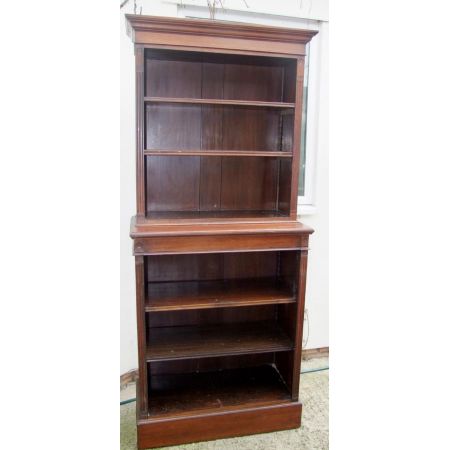 Hohes Mahagoni Bücherregal spätes 19. Jahrhundert