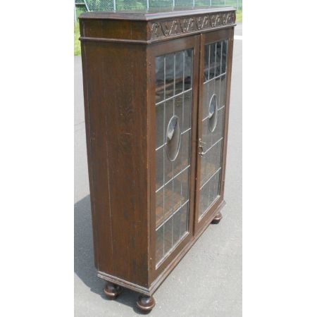 Herrlicher antiker Bücherschrank Vitrine Eiche 