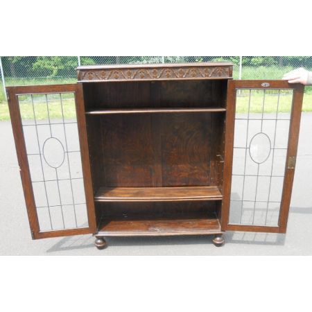 Herrlicher antiker Bücherschrank Vitrine Eiche 