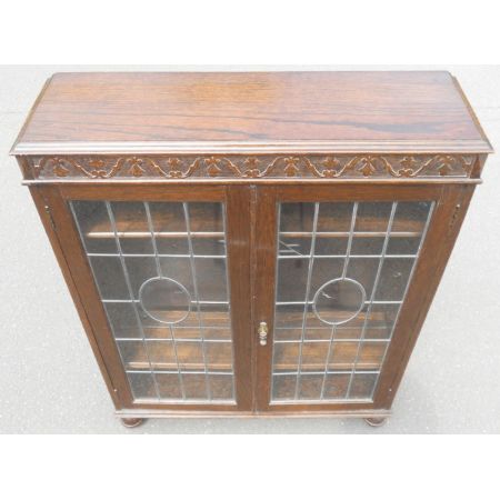 Herrlicher antiker Bücherschrank Vitrine Eiche 