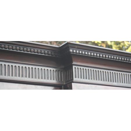 Großer georgeanischer Mahagoni Breakfront Bücherschrank Circa 1900