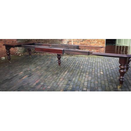 Großer, erweiterbarer Esstisch, viktorianisch,16 Personen