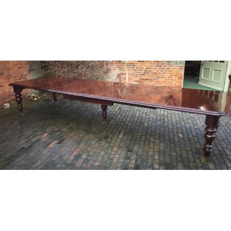 Großer, erweiterbarer Esstisch, viktorianisch,16 Personen