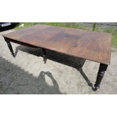 Restaurierbarer ausziehbarer Mahagoni Esstisch Anfang 1900