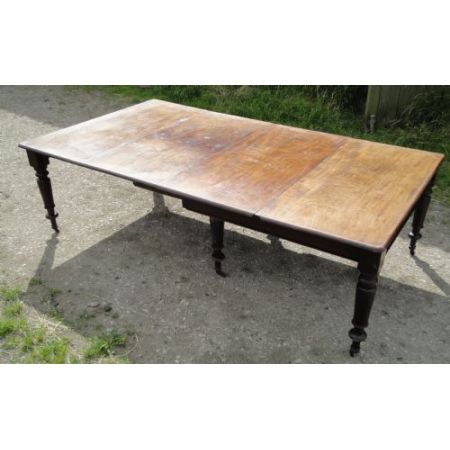 Restaurierbarer ausziehbarer Mahagoni Esstisch Anfang 1900