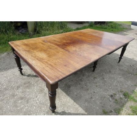 Restaurierbarer ausziehbarer Mahagoni Esstisch Anfang 1900