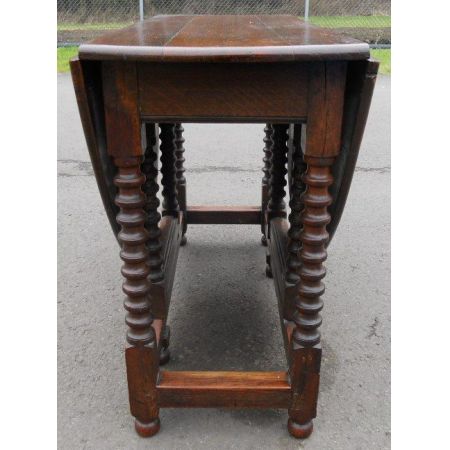 Großer klappbarer Gateleg Esstisch Eiche viktorianisch