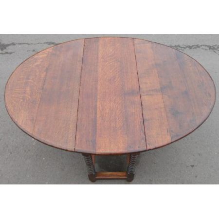 Großer klappbarer Gateleg Esstisch Eiche viktorianisch