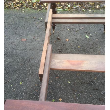 Antiker restaurierter Mahagoni Esstisch ausziehbar