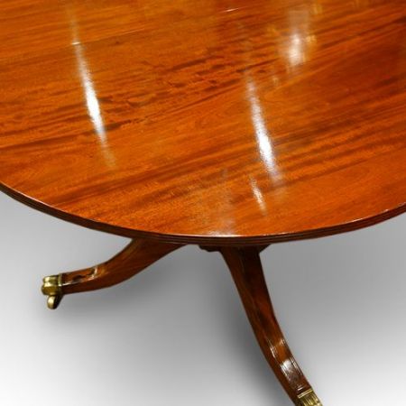 Regency Style Mahagoni Esstisch auf 2 Sockeln, ausziehbar