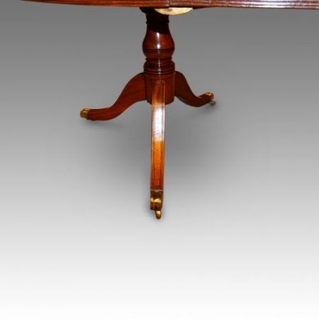 Regency Style Mahagoni Esstisch auf 2 Sockeln, ausziehbar