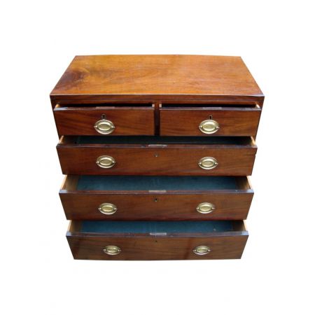 Elegante Mahagoni Kommode Regency Massiv