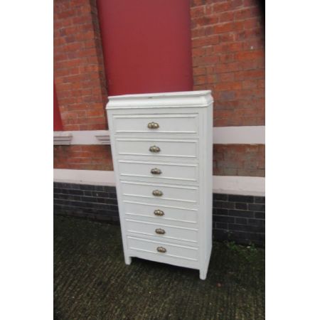 Antike französisch bemalte Kommode  Mahagoni