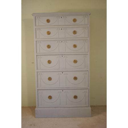 Bemalte Kommode vintagelook 6 Schubladen Schrank