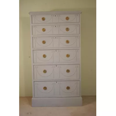 Bemalte Kommode vintagelook 6 Schubladen Schrank
