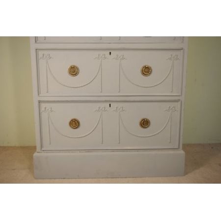 Bemalte Kommode vintagelook 6 Schubladen Schrank