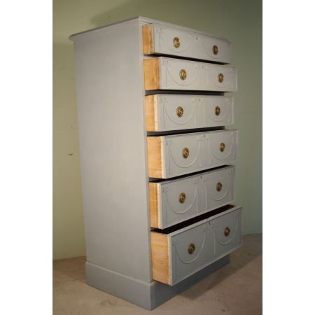 Bemalte Kommode vintagelook 6 Schubladen Schrank