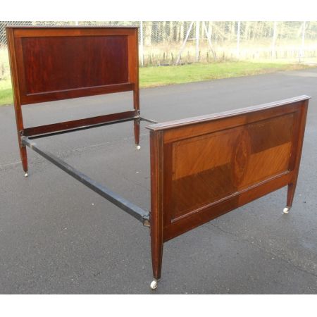 Edwardian Mahagoni Doppelbett 