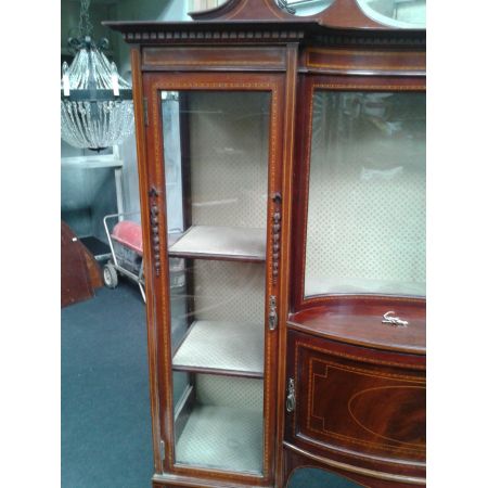 Große Edwardian Glas Vitrine  spätes Edwardian 1890