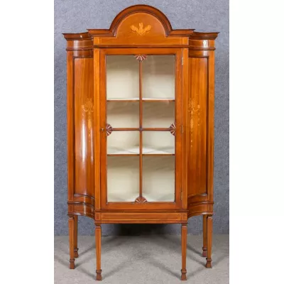 "Prinz von Wales" - edwardianische Glas Vitrine von ca. 1890 