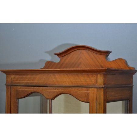 Schlanke Edwardianische, Mahagoni-Vitrine 1890 