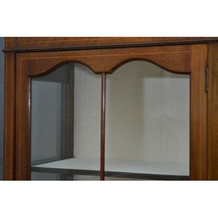 Schlanke Edwardianische, Mahagoni-Vitrine 1890 