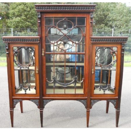 Edwardianische Mahagoni   Vitrine  Original 19.JH