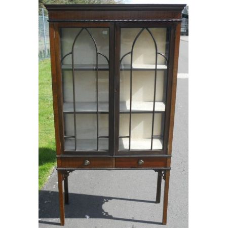 Edwardianische Mahagoni Vitrine Massivholz 1890